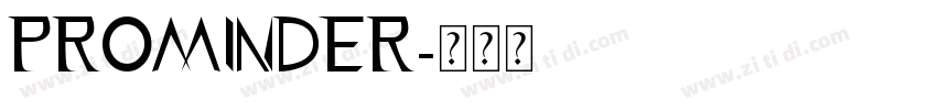 prominder字体转换