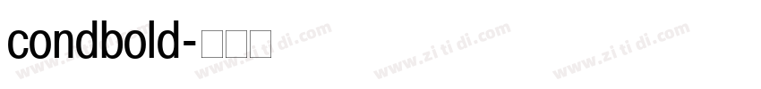 condbold字体转换