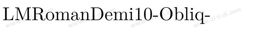 LMRomanDemi10-Obliq字体转换
