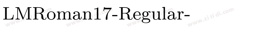 LMRoman17-Regular字体转换
