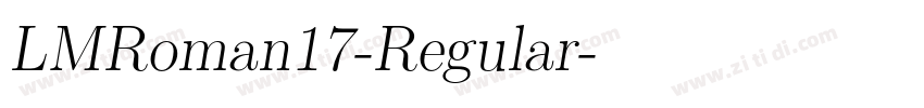 LMRoman17-Regular字体转换