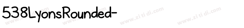 538LyonsRounded字体转换
