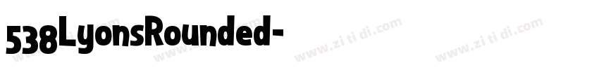 538LyonsRounded字体转换