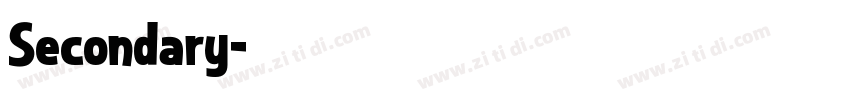 Secondary字体转换