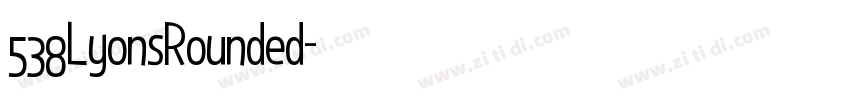 538LyonsRounded字体转换