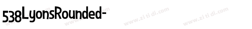 538LyonsRounded字体转换