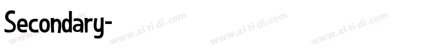 Secondary字体转换