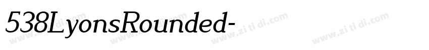 538LyonsRounded字体转换