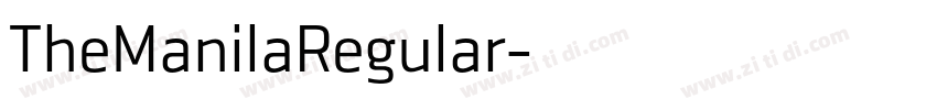 TheManilaRegular字体转换