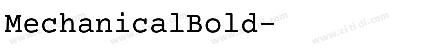 MechanicalBold字体转换