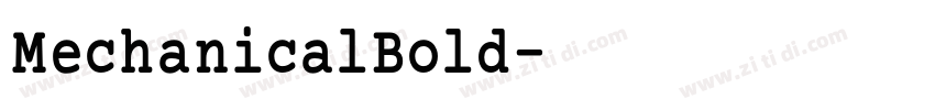MechanicalBold字体转换