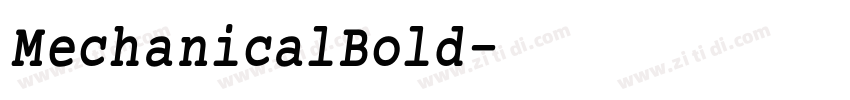 MechanicalBold字体转换