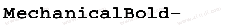 MechanicalBold字体转换