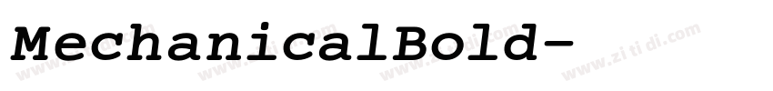 MechanicalBold字体转换