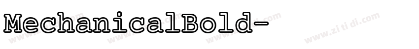 MechanicalBold字体转换