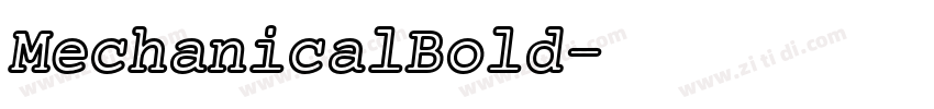 MechanicalBold字体转换