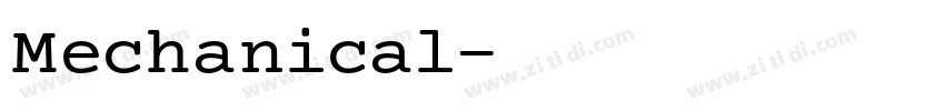 Mechanical字体转换