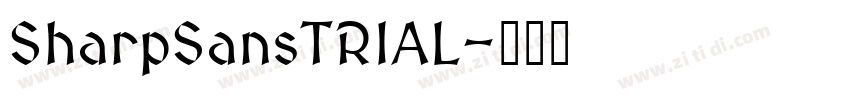 SharpSansTRIAL字体转换