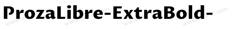 ProzaLibre-ExtraBold字体转换