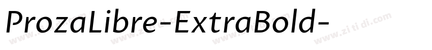 ProzaLibre-ExtraBold字体转换
