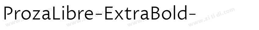 ProzaLibre-ExtraBold字体转换