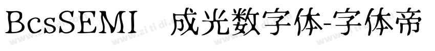 BcsSEMI费成光数字体字体转换