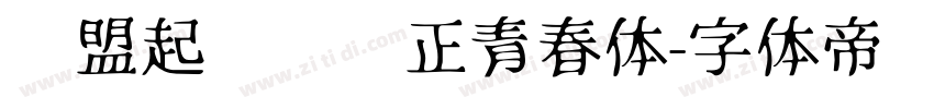 联盟起艺卢帅正青春体字体转换