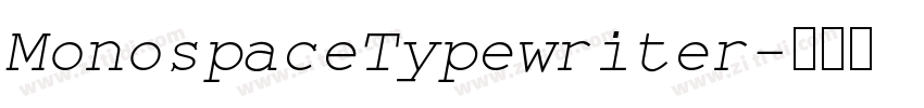 MonospaceTypewriter字体转换