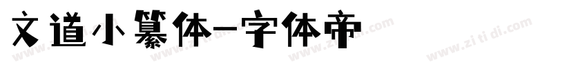 文道小纂体字体转换