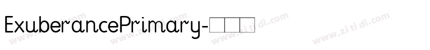 ExuberancePrimary字体转换