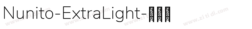 Nunito-ExtraLight字体转换