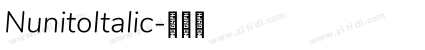 NunitoItalic字体转换