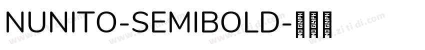 NUNITO-SEMIBOLD字体转换