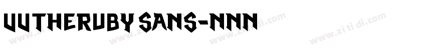 VVTheRubySans字体转换