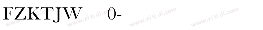 FZKTJW——改变—0字体转换
