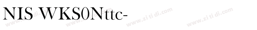 NIS_WKS0Nttc字体转换