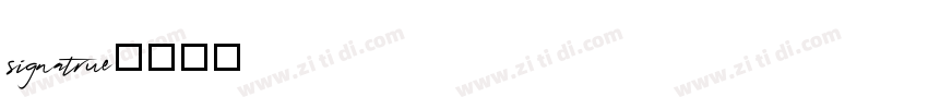 signatrue字体转换