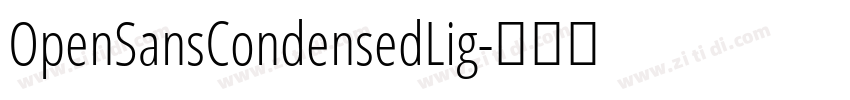OpenSansCondensedLig字体转换
