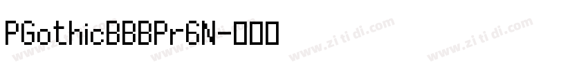 PGothicBBBPr6N字体转换