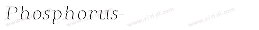 Phosphorus字体转换