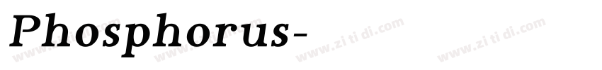 Phosphorus字体转换