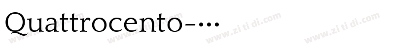 Quattrocento字体转换