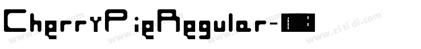 CherryPieRegular字体转换
