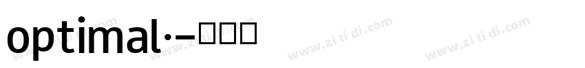 optimal·字体转换