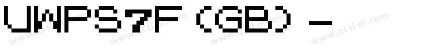 UWPS7F(GB)字体转换