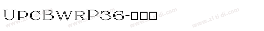 UpcBwrP36字体转换