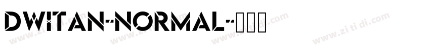 Dwitan-Normal字体转换