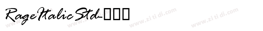 RageItalicStd字体转换