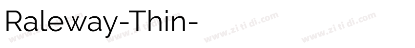 Raleway-Thin字体转换