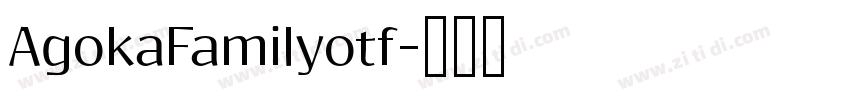 AgokaFamilyotf字体转换